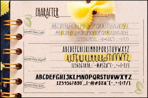 Recipe Daily Typeface