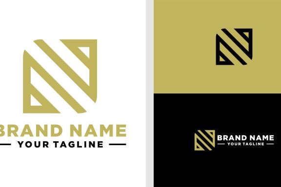 LETTER N LOGO MONOGRAM LINE LUXURY EDITABLE