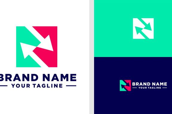 LETTER N LOGO INVESTMENT ARROW SIMPLE EDITABLE