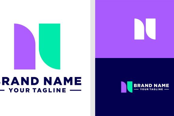 LETTER N LOGO MONOGRAM SIMPLE EDITABLE
