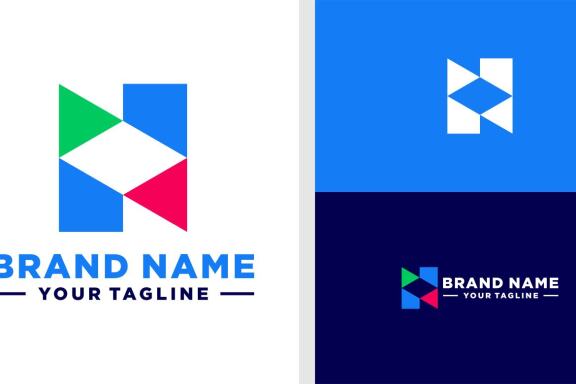 LETTER N LOGO MONOGRAM SIMPLE EDITABLE