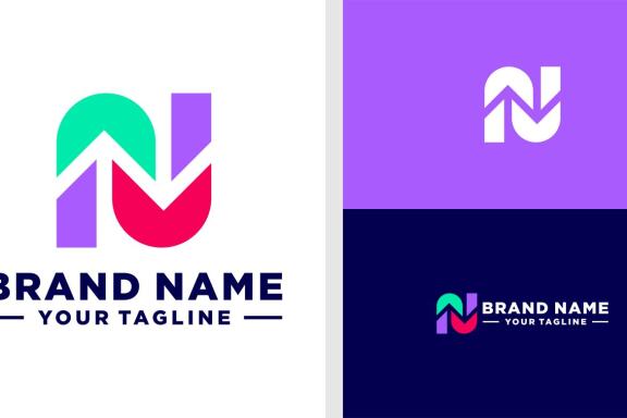 LETTER N LOGO INVESTMENT SIMPLE EDITABLE