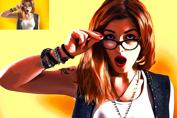 Vintage Cartoon Photoshop Action