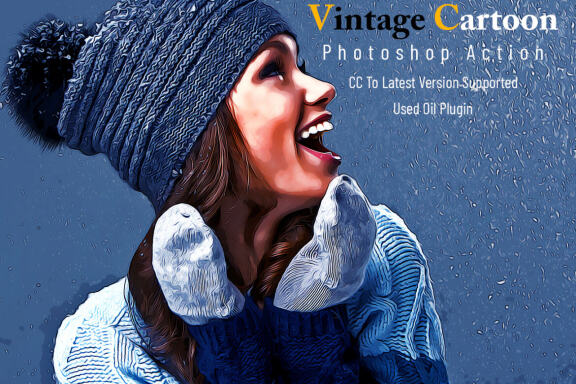 Vintage Cartoon Photoshop Action