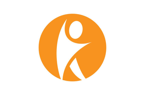 Human circle icon design vector logo template