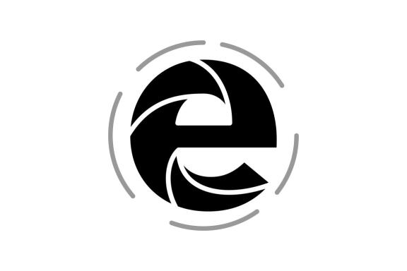 Initial E twist logo design creative vector