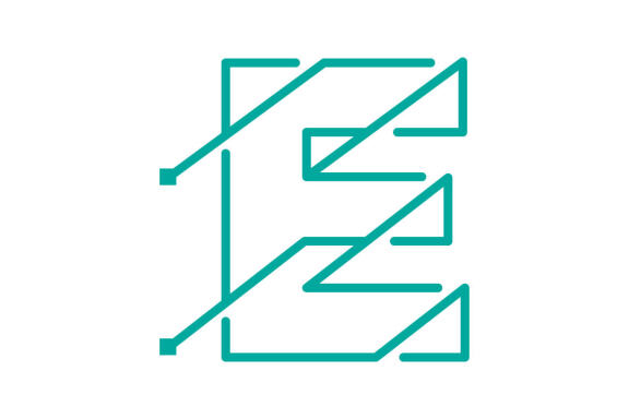 E initial icon minimalist design logo vector 
