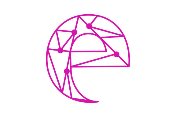 Initial E lineart icon design technology concept logo vector