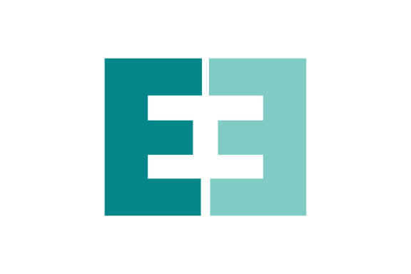 E initial icon minimalist design logo vector 