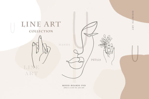 Line art collection