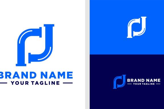 LETTER N LOGO PIPE SHAPE SIMPLE EDITABLE