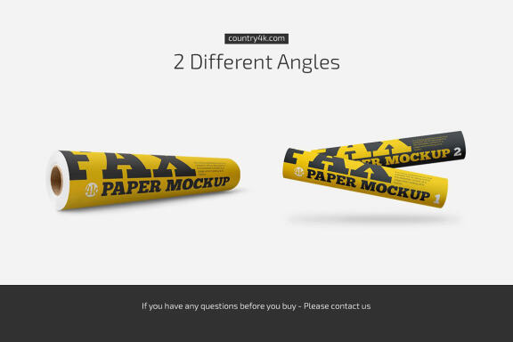 Matte Fax Paper Roll Mockup Set