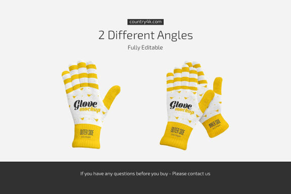 Winter Gloves Mockup Set