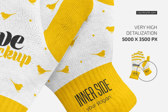 Winter Gloves Mockup Set