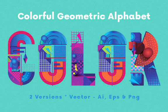 Colorful & Geometric Alphabet