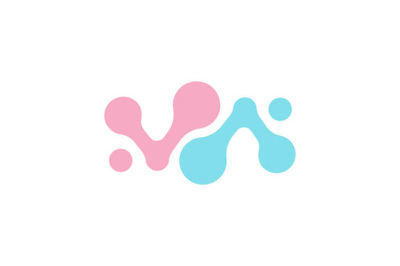 Molecule laboratory science logo template vector