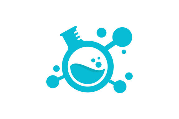 Share laboratory experiment logo template design vector