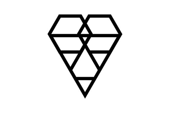Diamond stone jewelry logo design template vector