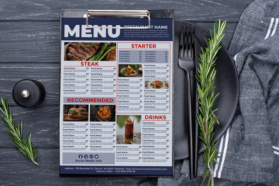 Modern Restaurant Menu