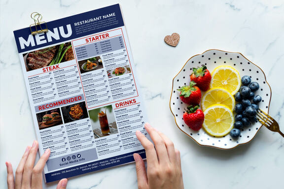 Modern Restaurant Menu