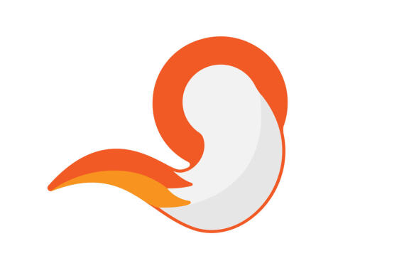 Fox initial O logo template design vector