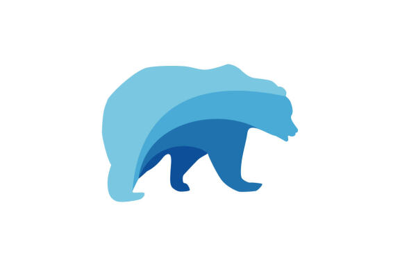 Bear polar logo design vector illustration