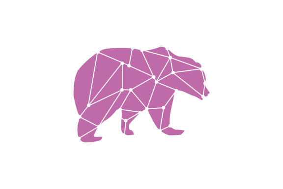 Bear technology logo design vector template