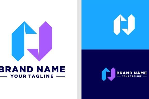 LETTER N LOGO MONOGRAM MODERN SIMPLE EDITABLE