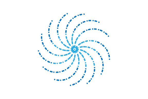 Dot spiral icon design logo vector 