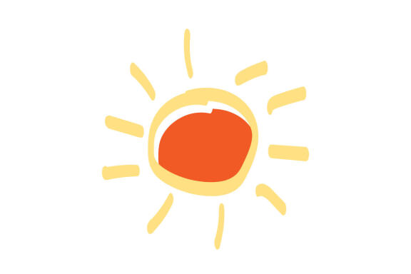 Sun icon design simple vector