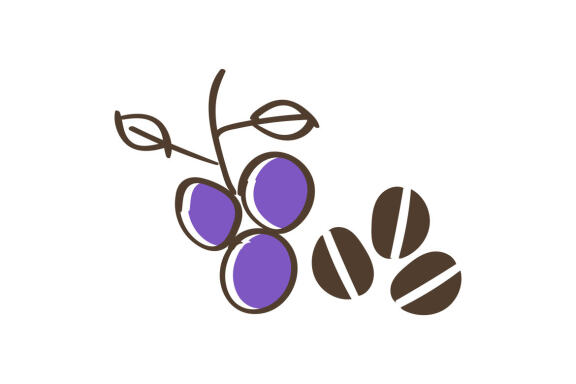 Coffee beans icon vector design template