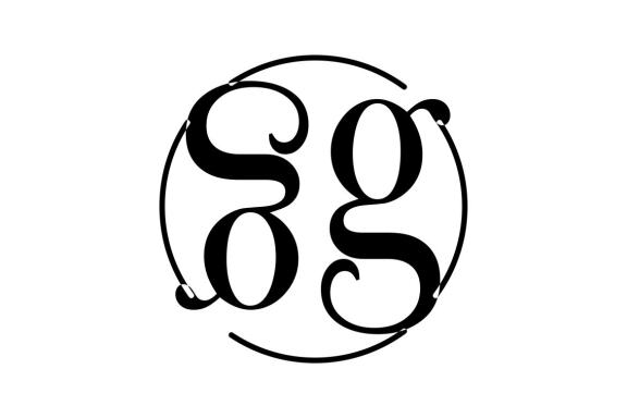 Initial g circle logo design vector