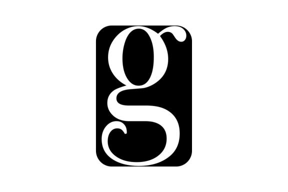 Initial G rectangle rounded logo vector design