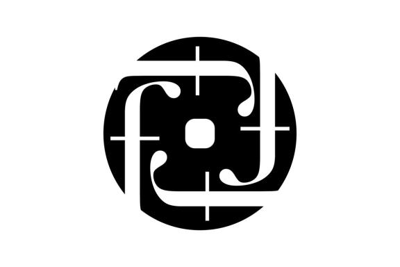 Initial f circle ornament icon design logo vector