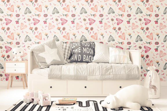 Love Butterflies Vector Patterns