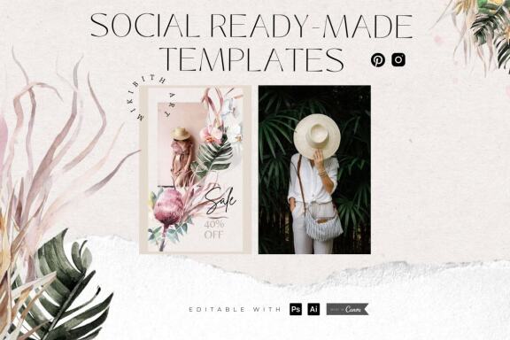 BOHO STYLED TEMPLATES CANVA