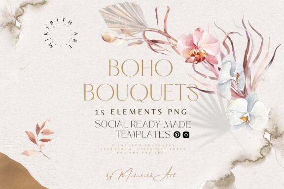 BOHO STYLED TEMPLATES CANVA