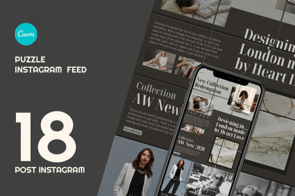 New Shopping Puzzle Instagram | CANVA Template