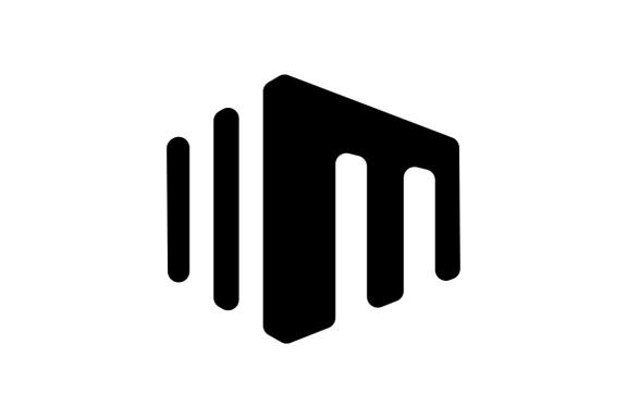Initial M perspective style icon logo vector