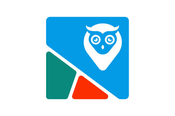 Owl mapping logo design vector
