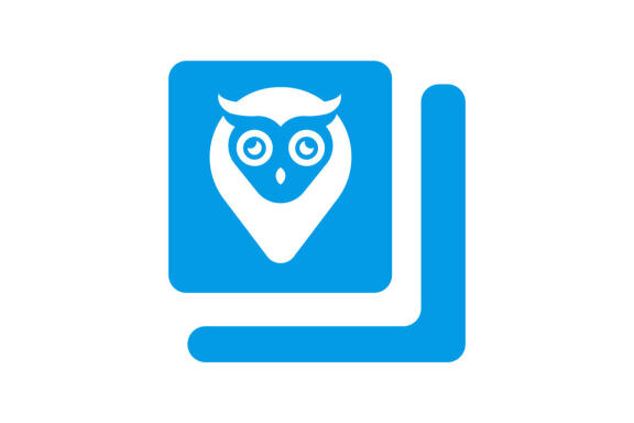 Owl mapping logo design vector