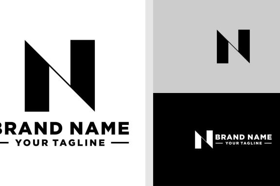 LETTER N LOGO MONOGRAM ELEGANT LUXURY EDITABLE