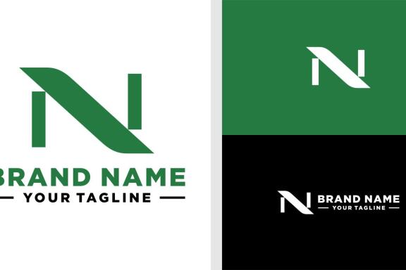 LETTER N LOGO MONOGRAM UNUSUAL ELEGANT LUXURY EDITABLE