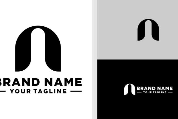 LETTER N LOGO FEMININE ELEGANT MONOGRAM EDITABLE