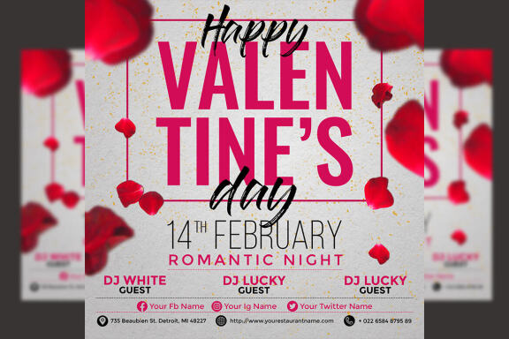 Valentine Day - Flyer Template