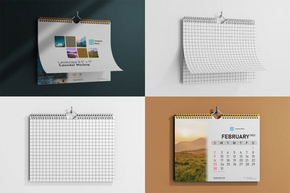 Wire Wall Calendar 8.5x11 Inches - Hanging