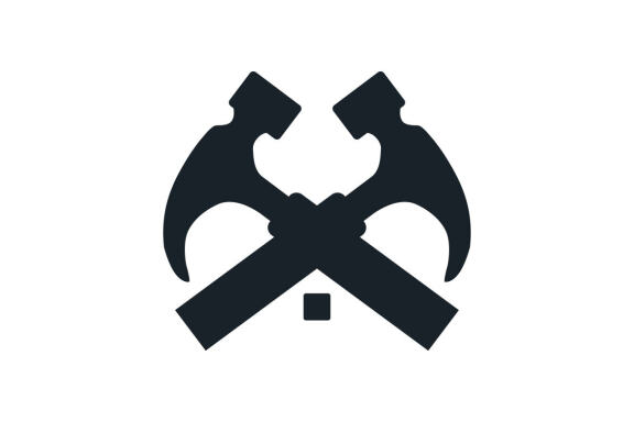 Hammer logo design vector