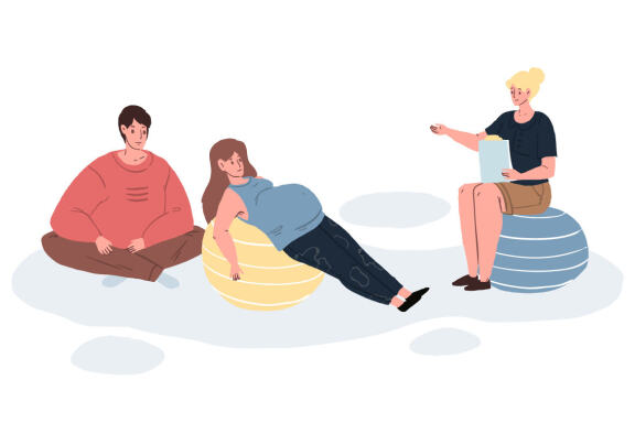 Designs for preparing to childbirth courses for future mothers