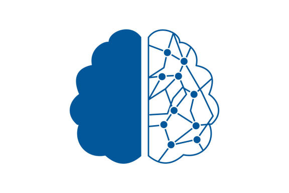 Brain technology logo design vector illustration