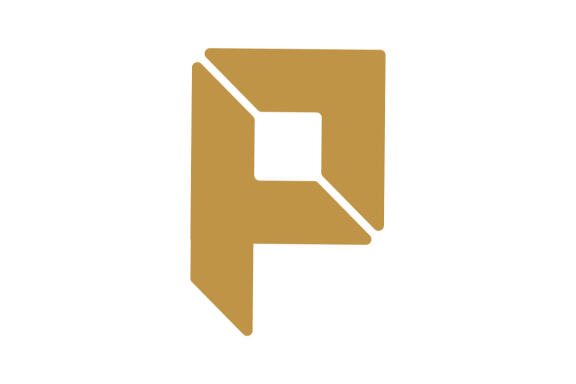 Letter initial P monogram logo design illustration vector